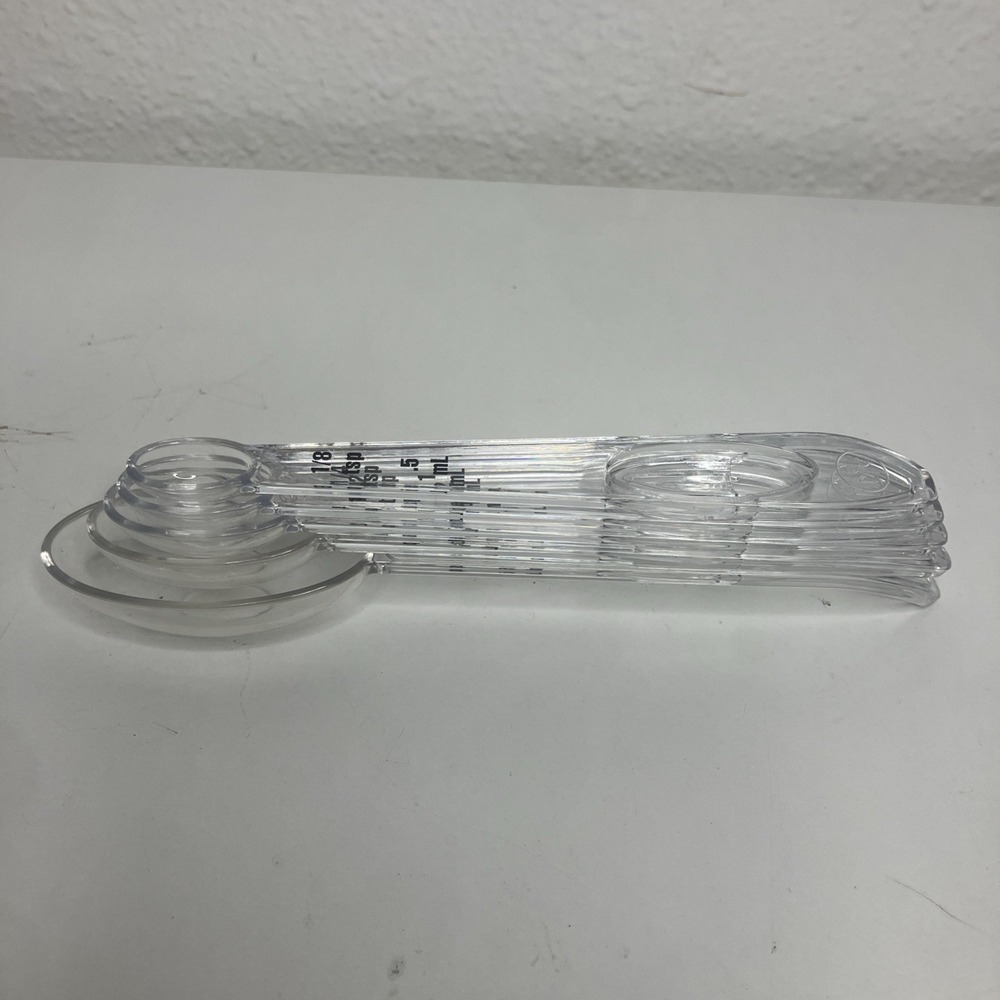 The Pampered Chef Acrylic Snap Together Nesting Measuring Spoons - Lot of 5